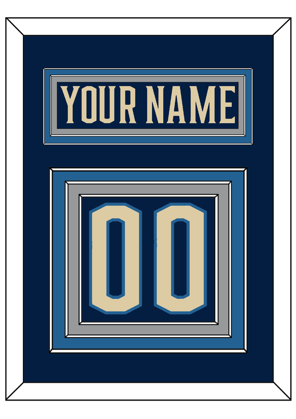 Columbus Nameplate & Number (Back) - Alternate Navy Blue - Triple Mat 2