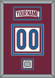 Colorado Nameplate & Number (Back) With Stanley Cup Finals Patch - Road White - Triple Mat 3