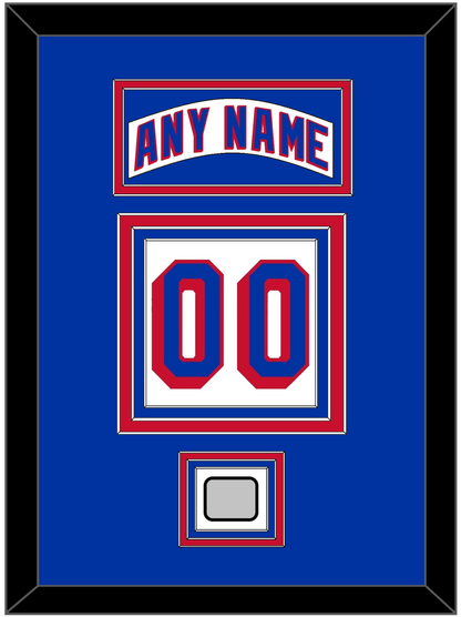 New York Nameplate & Number (Back) With 1994 Stanley Cup Finals Patch - Home White (1990-2004) - Premier Tier 2