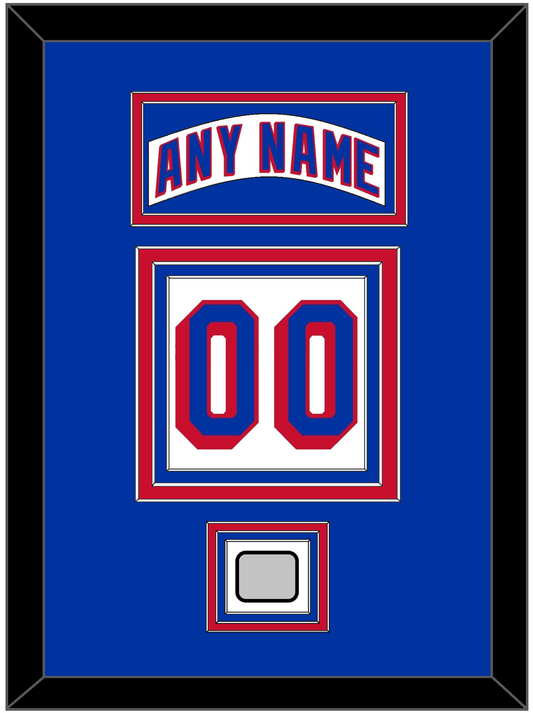 New York Nameplate & Number (Back) With 1994 Stanley Cup Finals Patch - Home White (1990-2004) - Premier Tier 2