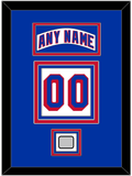 New York Nameplate & Number (Back) With 1994 Stanley Cup Finals Patch - Home White (1990-2004) - Triple Mat 2