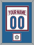 Colorado Nameplate & Number (Back) Combined, With Stanley Cup Champions Patch - Road White - Double Mat 4