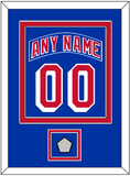 New York Nameplate & Number (Back) Combined, With 1994 Stanley Cup Finals Patch - Road Blue (1990-2004) - Double Mat 2