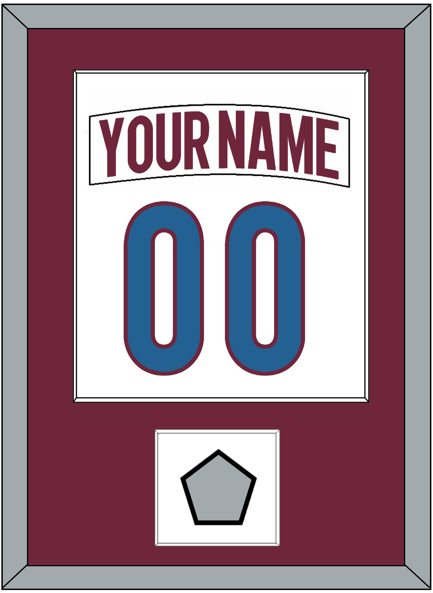Colorado Nameplate & Number (Back) Combined, With Stanley Cup Champions Patch - Road White - Essential Tier 1