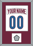 Colorado Nameplate & Number (Back) Combined, With Stanley Cup Finals Patch - Road White - Single Mat 1