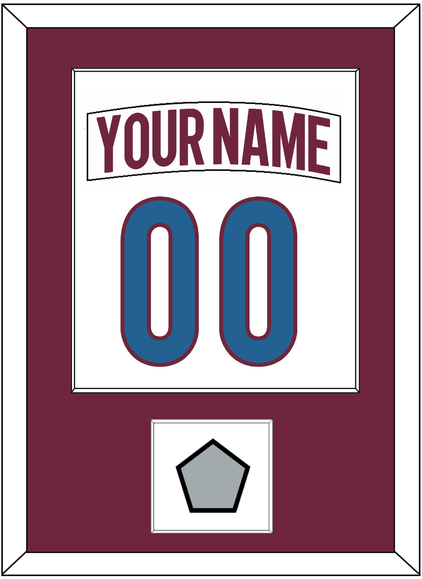 Colorado Nameplate & Number (Back) Combined, With Stanley Cup Champions Patch - Road White - Essential Tier 1