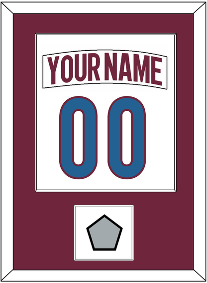 Colorado Nameplate & Number (Back) Combined, With Stanley Cup Champions Patch - Road White - Essential Tier 1