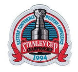 New York Nameplate & Number (Back) Combined, With 1994 Stanley Cup Finals Patch - Road Blue (1990-2004) - Triple Mat 1