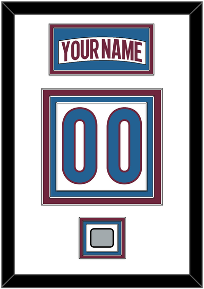 Colorado Nameplate & Number (Back) With Stanley Cup Champions Patch - Road White - Premier Tier 2