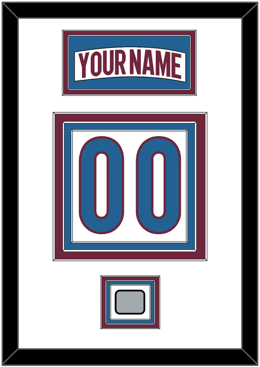 Colorado Nameplate & Number (Back) With Stanley Cup Champions Patch - Road White - Premier Tier 2