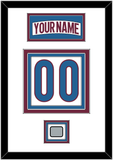 Colorado Nameplate & Number (Back) With Stanley Cup Champions Patch - Road White - Triple Mat 2