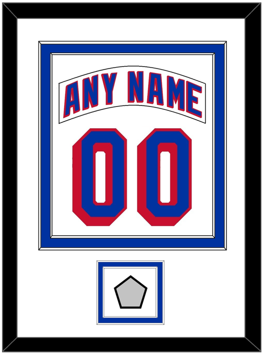 New York Nameplate & Number (Back) Combined, With 1994 Stanley Cup Finals Patch - Home White (1990-2004) - Signature Tier 1