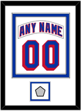 New York Nameplate & Number (Back) Combined, With 1994 Stanley Cup Finals Patch - Home White (1990-2004) - Double Mat 1