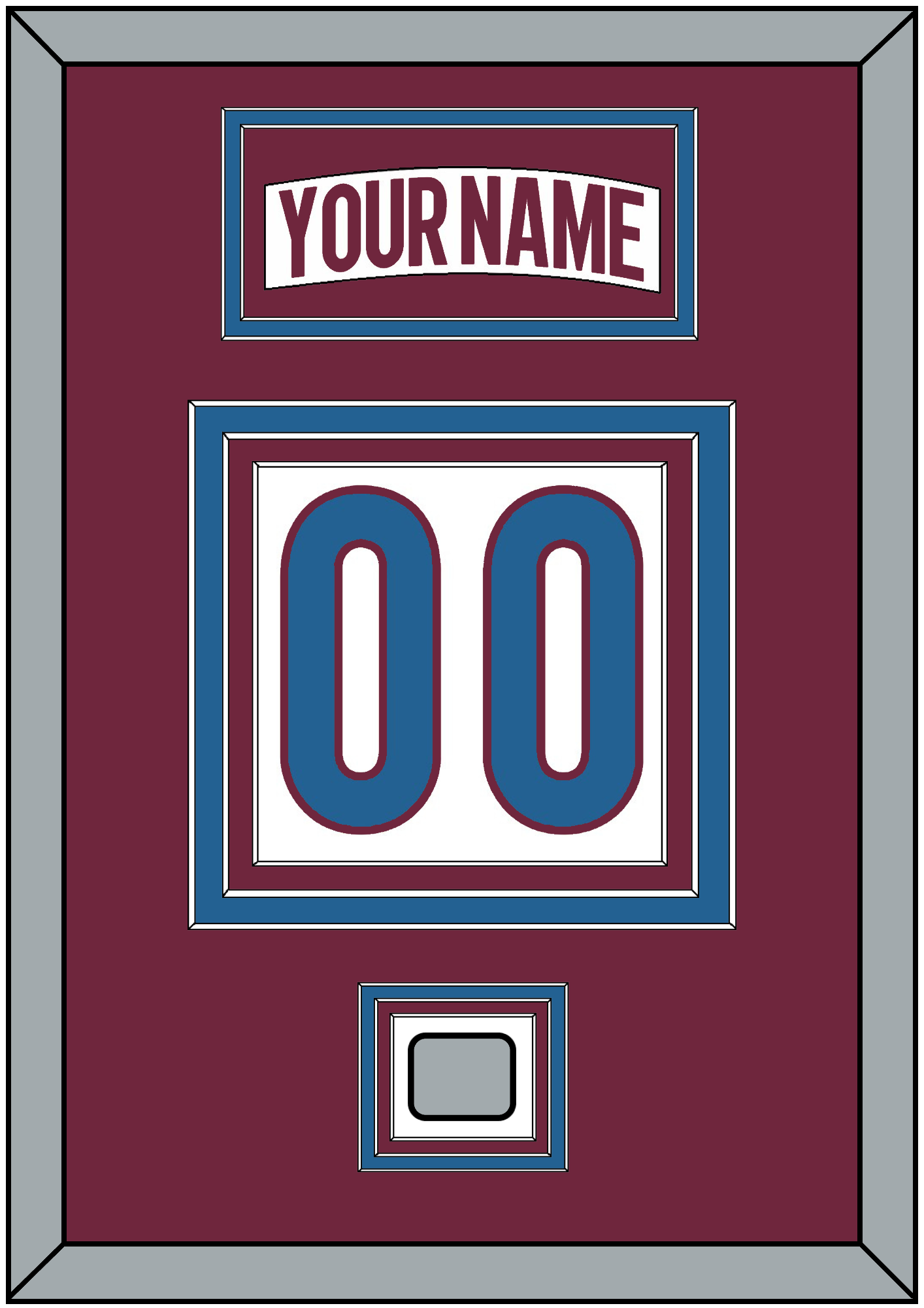 Colorado Nameplate & Number (Back) With Stanley Cup Champions Patch - Road White - Premier Tier 3