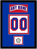 New York Nameplate & Number (Back) With 1994 Stanley Cup Finals Patch - Home White (1990-2004) - Double Mat 2