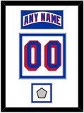 New York Nameplate & Number (Back) With 1994 Stanley Cup Finals Patch - Home White (1990-2004) - Double Mat 1