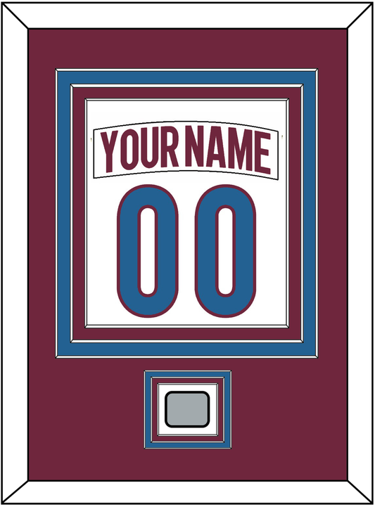 Colorado Nameplate & Number (Back) Combined, With Stanley Cup Champions Patch - Road White - Premier Tier 2