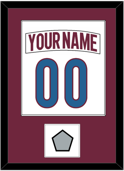 Colorado Nameplate & Number (Back) Combined, With Stanley Cup Champions Patch - Road White - Essential Tier 1