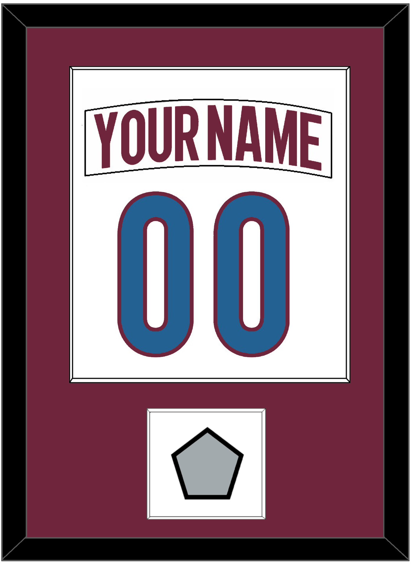 Colorado Nameplate & Number (Back) Combined, With Stanley Cup Finals Patch - Road White - Essential Tier 1