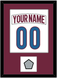 Colorado Nameplate & Number (Back) Combined, With Stanley Cup Finals Patch - Road White - Single Mat 1