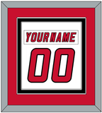 Carolina Nameplate & Number (Back) Combined - Home/Road White (2000-2007) - Double Mat 2