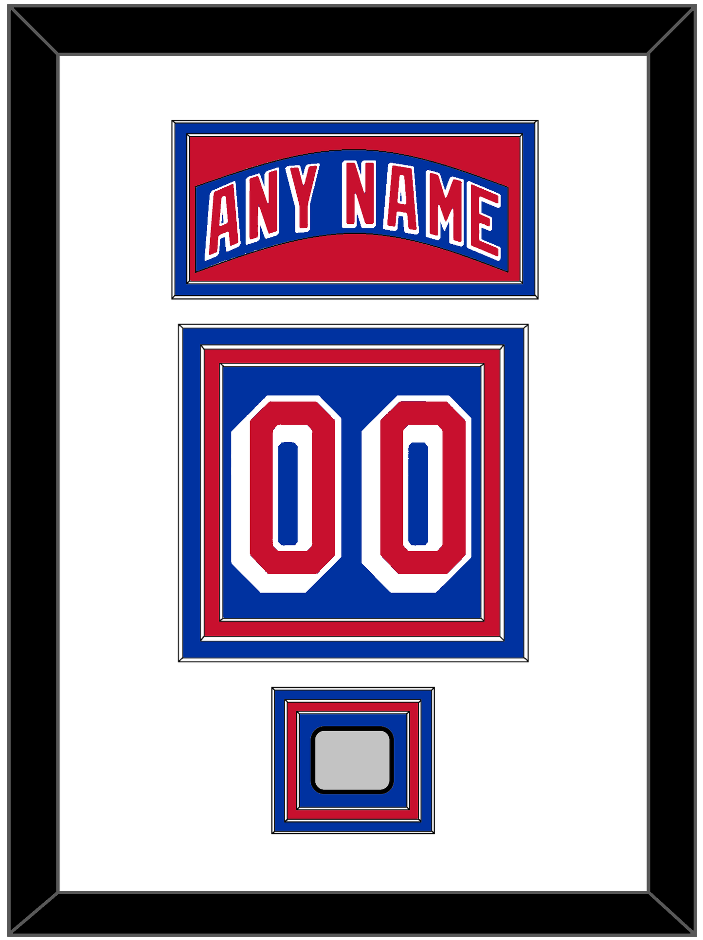 New York Nameplate & Number (Back) With 1994 Stanley Cup Finals Patch - Road Blue (1990-2004) - Premier Tier 1