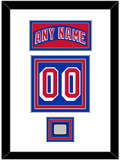 New York Nameplate & Number (Back) With 1994 Stanley Cup Finals Patch - Road Blue (1990-2004) - Triple Mat 1