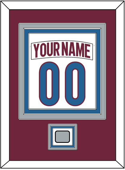 Colorado Nameplate & Number (Back) Combined, With Stanley Cup Champions Patch - Road White - Premier Tier 3