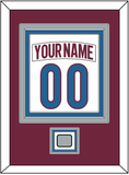 Colorado Nameplate & Number (Back) Combined, With Stanley Cup Champions Patch - Road White - Triple Mat 3