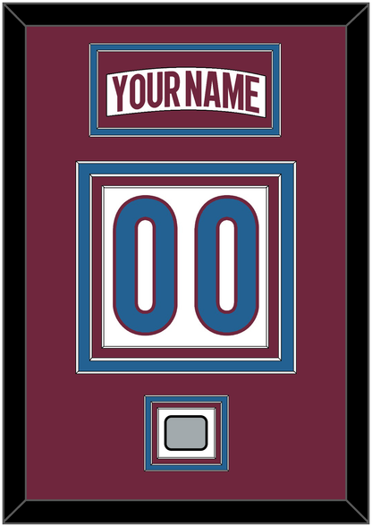 Colorado Nameplate & Number (Back) With Stanley Cup Champions Patch - Road White - Premier Tier 3