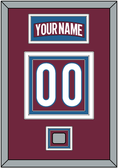 Colorado Nameplate & Number (Back) With Stanley Cup Finals Patch - Home Burgundy - Premier Tier 2