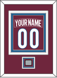 Colorado Nameplate & Number (Back) Combined, With Stanley Cup Finals Patch - Home Burgundy - Triple Mat 2