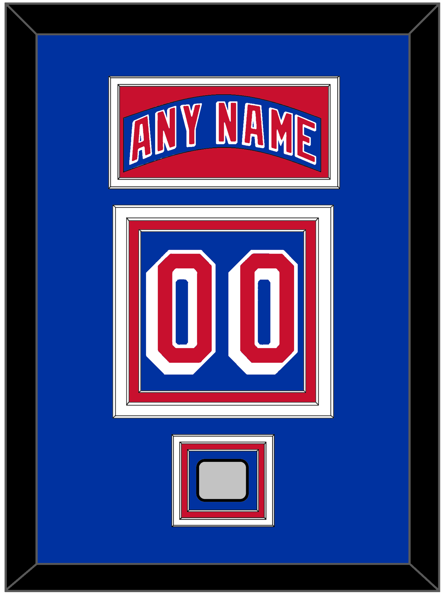 New York Nameplate & Number (Back) With 1994 Stanley Cup Finals Patch - Road Blue (1990-2004) - Premier Tier 2