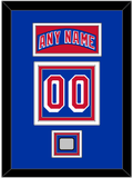 New York Nameplate & Number (Back) With 1994 Stanley Cup Finals Patch - Road Blue (1990-2004) - Triple Mat 2