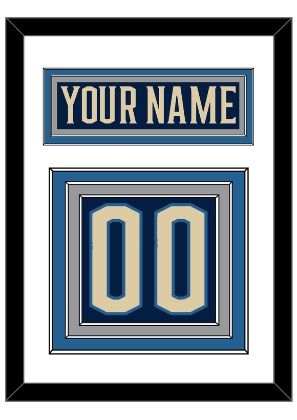 Columbus Nameplate & Number (Back) - Alternate Navy Blue - Triple Mat 1