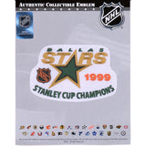 Dallas Nameplate & Number (Back) Combined With Stanley Cup Champions Patch - Alternate Green (1997-1999) - Double Mat 4