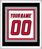 Carolina Nameplate & Number (Back) Combined - Home/Road White (2000-2007) - Triple Mat 5