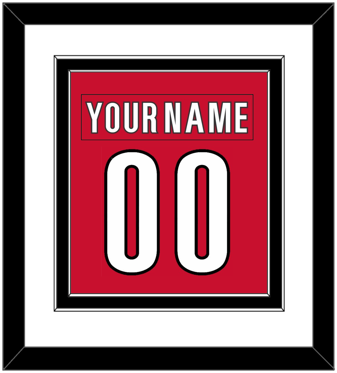 Carolina Nameplate & Full-Size Number - Combined