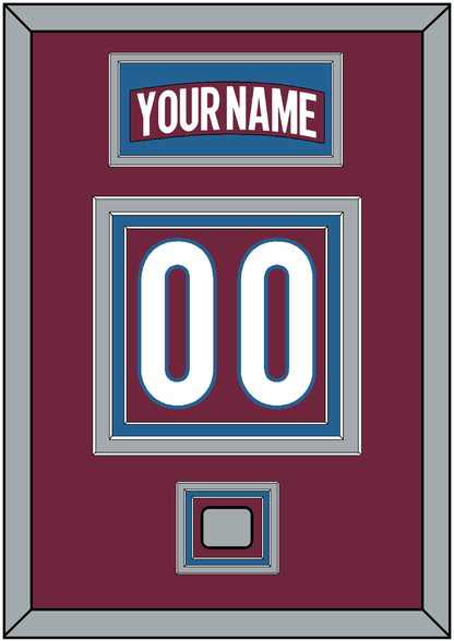 Colorado Nameplate & Number (Back) With Stanley Cup Finals Patch - Home Burgundy - Premier Tier 3