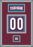 Colorado Nameplate & Number (Back) With Stanley Cup Finals Patch - Home Burgundy - Triple Mat 3