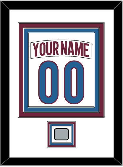 Colorado Nameplate & Number (Back) Combined, With Stanley Cup Champions Patch - Road White - Premier Tier 1