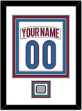 Colorado Nameplate & Number (Back) Combined, With Stanley Cup Champions Patch - Road White - Triple Mat 1