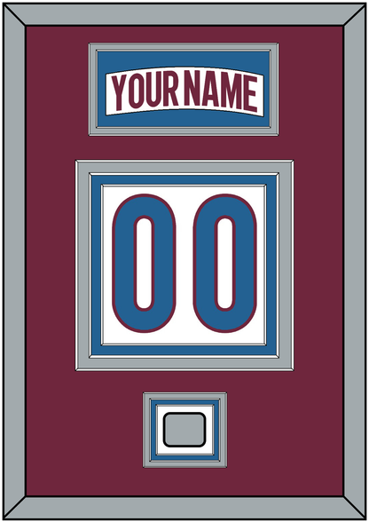 Colorado Nameplate & Number (Back) With Stanley Cup Finals Patch - Road White - Premier Tier 4