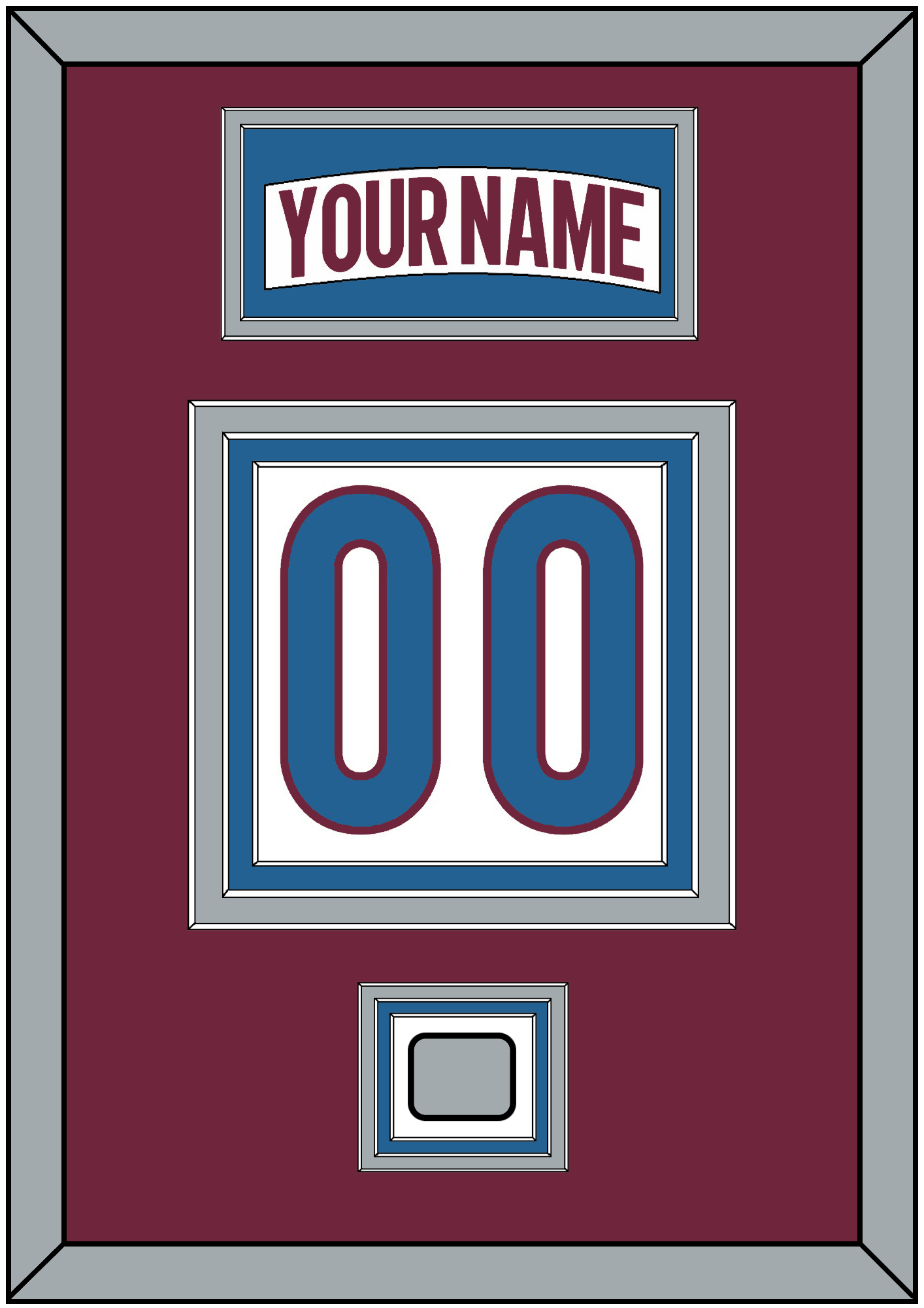 Colorado Nameplate & Number (Back) With Stanley Cup Champions Patch - Road White - Premier Tier 4