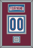 Colorado Nameplate & Number (Back) With Stanley Cup Champions Patch - Road White - Triple Mat 4