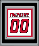 Carolina Nameplate & Number (Back) Combined - Home/Road White (2000-2007) - Triple Mat 5