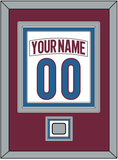 Colorado Nameplate & Number (Back) Combined, With Stanley Cup Champions Patch - Road White - Triple Mat 3