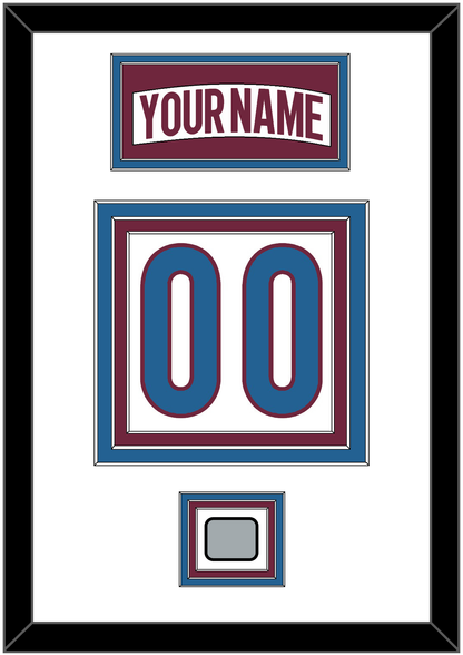 Colorado Nameplate & Number (Back) With Stanley Cup Champions Patch - Road White - Premier Tier 1