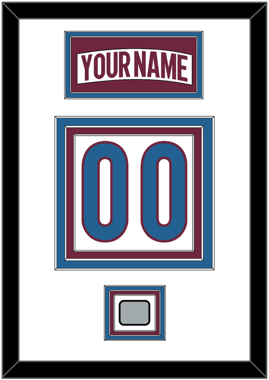Colorado Nameplate & Number (Back) With Stanley Cup Champions Patch - Road White - Premier Tier 1