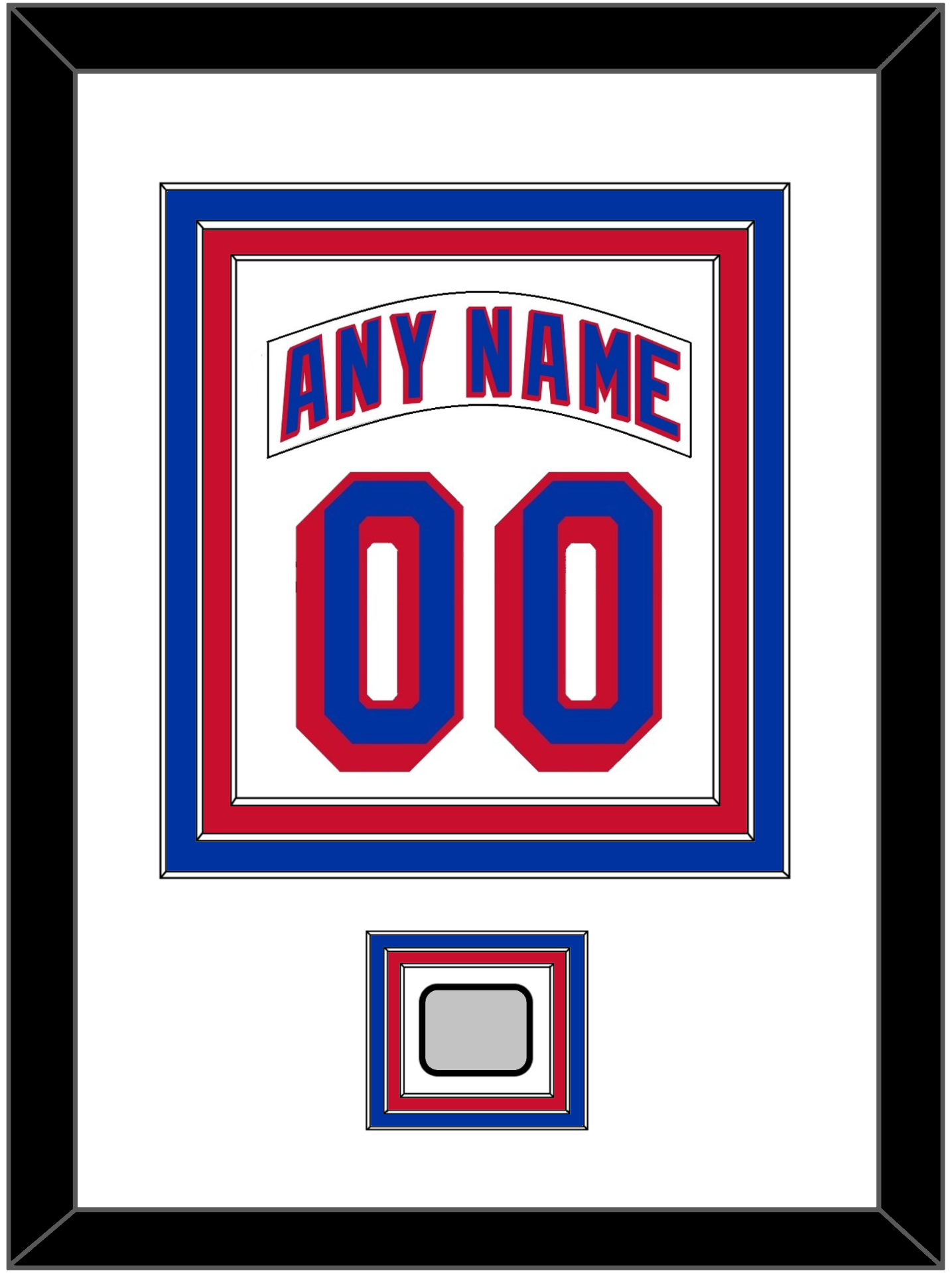 New York Nameplate & Number (Back) Combined, With 1994 Stanley Cup Finals Patch - Home White (1990-2004) - Premier Tier 1